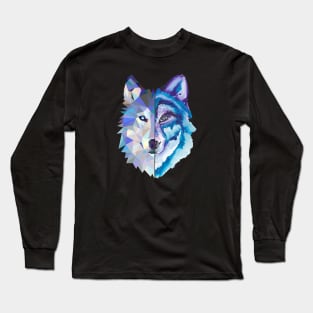 Geometric Wolf Long Sleeve T-Shirt